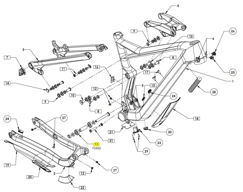 Cube Main Pivot Bearing Set Stereo 150 C:62/C:68 MY2018 - 10492 - 16-05232-1